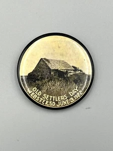 Vintage Pinback, OLD SETTLERS DAY Webster, SD 3.06.1922 - Bild 1 von 3