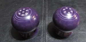 Fiesta Plum Purple Salt & Pepper Ball Shakers Fiestaware Retired 2.5" tall - Picture 1 of 5