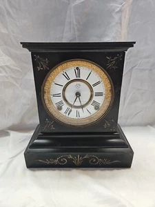 ANTICO OROLOGIO DA MANTELLO IN ARDESIA ANSONIA - Foto 1 di 8