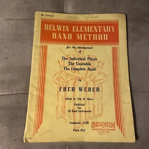 Belwin Elementary Band Method Lesson Book Vintage 1945 Bb Cornet Trumpet B Flat  - Picture 1 of 11
