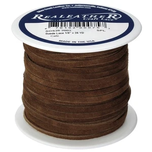 Realeather Crafts SOS25-2003 Suede Lace .125"X25yd Spool-Cafe - Picture 1 of 1