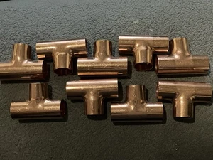 Mueller W04068, Tee, C x C x C, 1-1/4" —- 9 Pieces - Picture 1 of 2