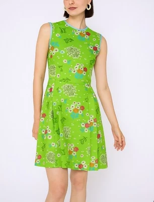 Mini Vestido Vintage Kay Windsor Sin Mangas Boho MOD Hippie Psicodélico Talla 8 O14 Foto 1 de 4