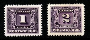 CANADA SC# J1-J2 MINT HINGED VF/XF CENTER - Picture 1 of 1