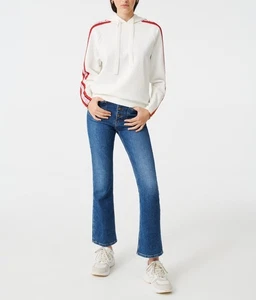 Maje Women's Sweatshirt Size 1 / S Hooded Embroidered MFPSW00062 - Picture 1 of 10