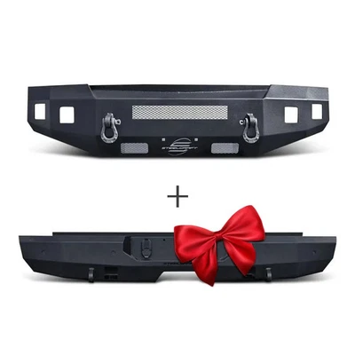 For Chevy Silverado 3500 HD 15-19 Bumper Fortis Full Width Textured Black Front - Image 1 of 4