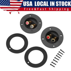 Speaker Sub Plug Box Terminal Round Spring Cup Connector Subwoofer Enclosure US - Picture 1 of 12
