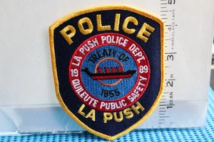 tribal indian police patch LA PUSH POLICE WASHINGTON YELLOW BORDER - Picture 1 of 1