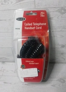 Belkin Coild Telephone Handset Cord 25ft (7.6m) Black - Picture 1 of 3