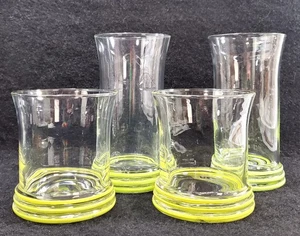 Homer Laughlin FIESTA 2 Highboy & 2 Old Fashioned Chartreuse Glasses, 1990s - Picture 1 of 14