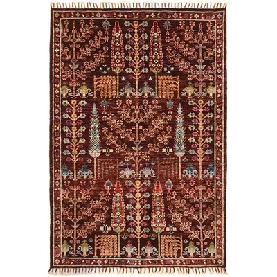 3x5 ft Fine Handmade Tree Of Life Area Rug Afghan Bedroom Area Small Rug B31328 - Image 1 of 4