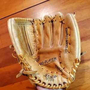 Vintage 11,5" Nesco Pro Player 9750 All Star genarbtes Rindsleder Baseballhandschuh RHT  - Bild 1 von 6