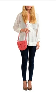 Red Valentino Women's Pink 100% Leather Bow Decorated Shoulder Bag - Picture 1 of 7