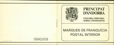 Spanish Andorra 1980- - Special Booklet "Vegueria Episcopal".(EB) AR-11217 - Image 1 of 4