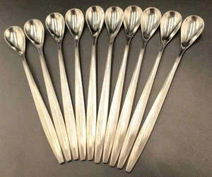 Set of 10 Noritake HARMONY pattern 18/8 stainless iced teaspoons 7 1/4" Japan - Picture 1 of 8