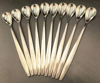 Juego de 10 cucharaditas heladas acero inoxidable patrón Noritake HARMONY 18/8 7 1/4" Japón  Foto 1 de 4