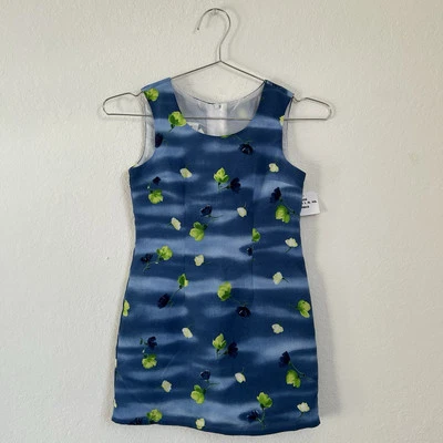 MY MICHELLE VINTAGE BLUE FLORAL MINI DRESS GIRLS 7  - Image 1 of 2