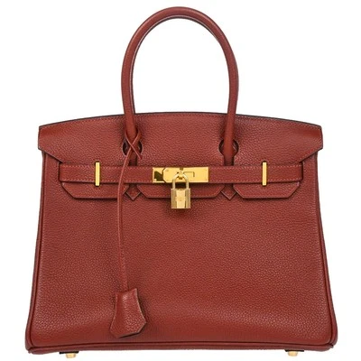 Bolso de mano Hermes Rouge H Togo Birkin 30 22E□H 165704 Foto 1 de 4
