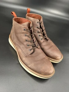 Ecco Aurora Mid Ankle Boots Brown Pebble Leather Chukka Moc Toe Men's EU 44 - Imagen 1 de 11