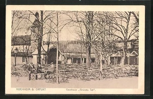 Hochheim b. Erfurt, Ansichtskarte, Gasthaus Grünes Tal 1916 - Bild 1 von 2