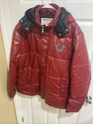 True Religion Size XXL Red Puffer Jacket - Image 1 of 4