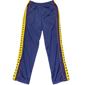 Pantalones de chándal Kappa de colección para hombre XL botones laterales con logotipo Y2K holgados hip hop años 90 sedosos - Imagen 1 de 9