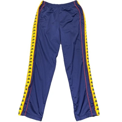 Pantalones de chándal Kappa de colección para hombre XL botones laterales con logotipo Y2K holgados hip hop años 90 sedosos Foto 1 de 4
