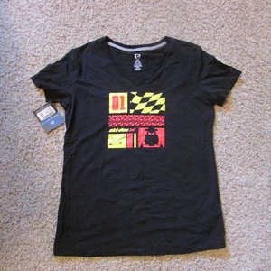 T-shirt BRP Ski-Doo nera scollo a V media motoslitta manica corta nuova con etichette - Foto 1 di 2