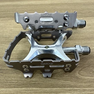 NOS Suntour XC Pro Grease Guard Flat Pedals – Rare Vintage, In Shimano XT Box - Picture 1 of 9
