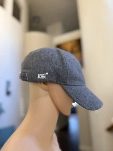 Mont Blanc Gray Wool Blend Baseball Hat Buckle Back - Picture 1 of 6
