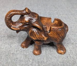 Elephant with Trunk Up, Vintage Ceramic Two Cigarette Holder - Picture 1 of 5