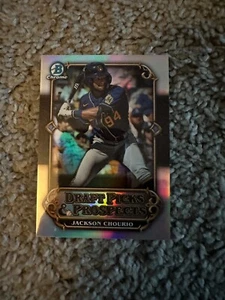 2023 Bowman Draft Picks Refractor Jackson Chourio 71/250 Brewers HOT - Picture 1 of 2