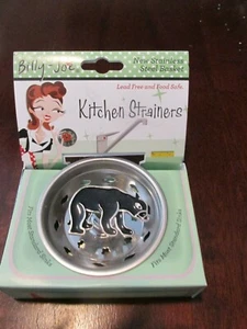 Billy Joe Kitchen Sink Strainer Black Bear Lodge   NIB, Stainless  - Picture 1 of 1