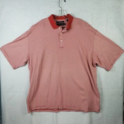 Jack Nicklaus Polo Shirt Men 2XL 2XLarge Red Striped Golf Casual Short Sleeve - Image 1 of 4