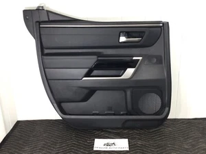 OEM 2022-2023 TOYOTA TUNDRA LEFT REAR DOOR TRIM PANEL (CREW MAX) BLACK - Picture 1 of 13