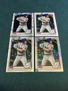 2020 Bowman Kody Hoese 4 Card Lot 1 Mojo Refractor+2 Chrome+ 1 Paper Dodgers - Picture 1 of 2