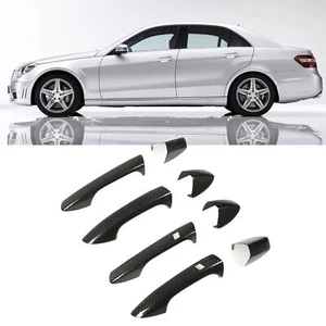 Exterior Door Handle Cover Real Carbon Fiber Part For ‑ W204 W212 - Picture 1 of 12