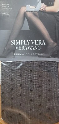 Medias Vera Wang Simply Sheer Pindot Black Runway Collection Foto 1 de 2