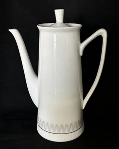 Vintage UPSALA EKEBY COFFEE POT Porcelain Mid Century Modern Karlskrona Sweden - Picture 1 of 19