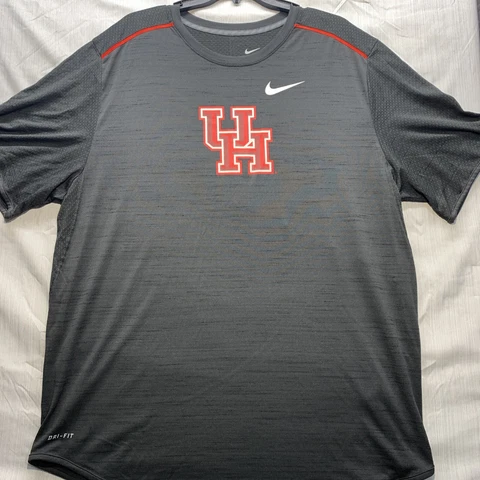 HOUSTON COUGARS Nike DriFit Shirt Big Logo Short Sleeve Performance T Black A2 Cover