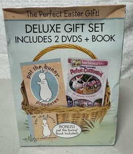 Pat The Bunny Here Comes Peter Cottontail 2 DVD & Book Deluxe Box Set Easter - Picture 1 of 4