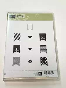 Stampin' Up! - BANNER BLAST - 10er SET HOLZHALTERUNG GUMMISTEMPEL EUC A23114 - Bild 1 von 2