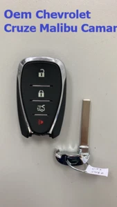Oem Chevrolet Camaro Malibu Cruze Smart keyless entry remote fob HYQ4EA Unlocked - Picture 1 of 1