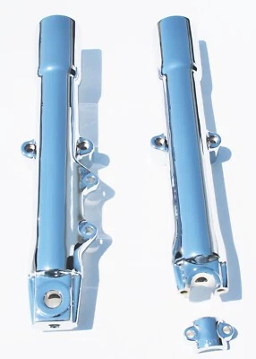 Harley Davidson Deluxe FLSTN 2011-2017 Chrome Lower Slider Fork Legs Exchange - Image 1 of 4