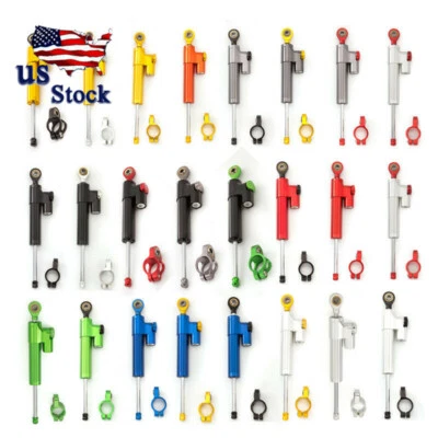CNC Steering Damper Motorcycle Stabilizer Linear Reversed Safety Control USA - Image 1 of 4
