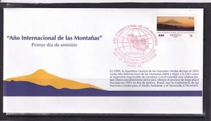 maj27 Mexico 2002 Intl. year of mountains, Sc#2287 Mc#2995 FDC - Picture 1 of 1