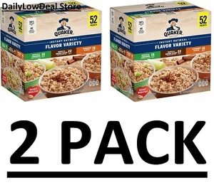 2 PACK - Quaker Instant Oatmeal Variety Pack 1.51 oz (52 Packets) Total 104 ct. - Picture 1 of 12