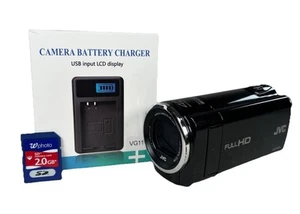 JVC Everio GZ-HM35BU HD Camcorder + Charger + Battery 2.0 GB-SD Card Tested EUC - Picture 1 of 24