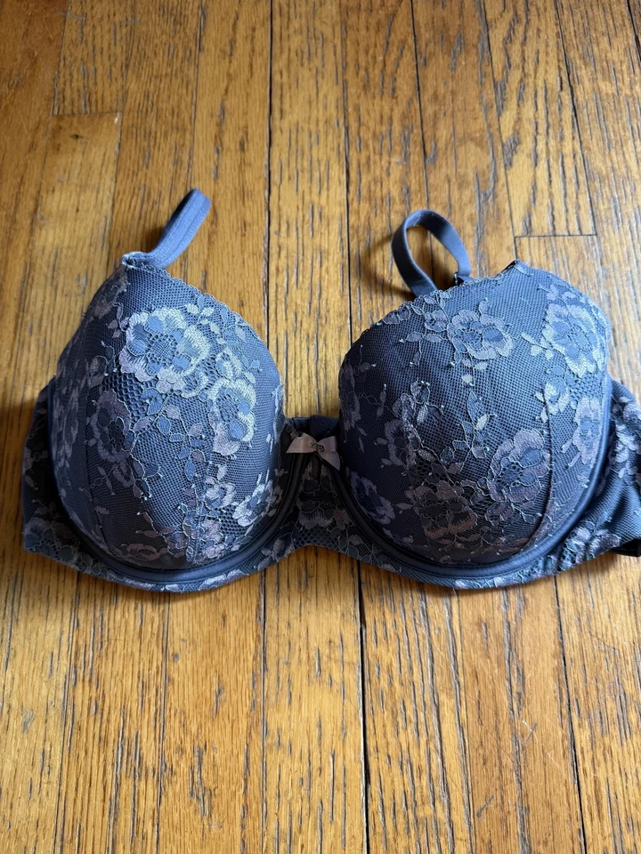 Victoria's Secret Bra Womens 38DD Gray Body by Victoria Demi Lace Underwire - Image 1 of 4