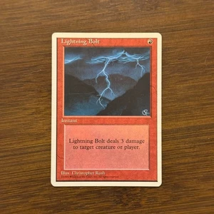 Lightning Bolt casi nuevo MTG Core Set 4ta edición Magic the Gathering Card - Imagen 1 de 6
